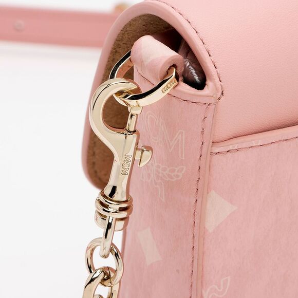 MCM Visetos Calfskin Logo Mode Travia Small Shoulder Bag - Picture 10 of 11